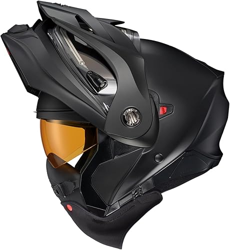Miniatura 3 de ScorpionEXO AT960 Casco Modular de Aventura para Clima Frío para Moto de Nieve con Escudo Eléctrico con Caja de Respiración y Bolsillos para