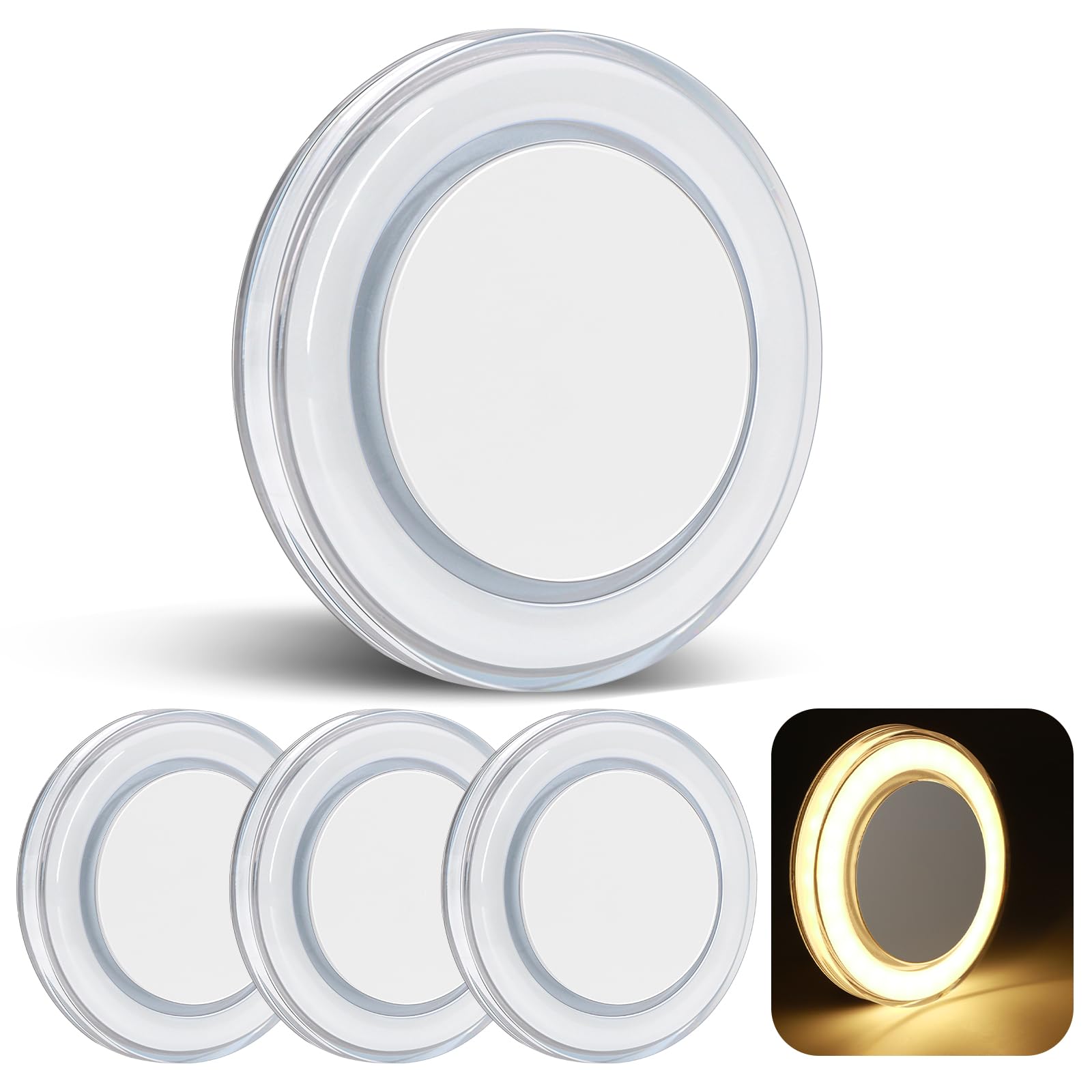 Photo 1 of Obeaming 3 Inch RV LED Puck Lights (4-Pack)