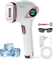 Depilador a Laser IPL MLAY T4 com Resfriamento, Aprovado pela ANVISA, Luz Pulsada para Uso Doméstico, Redução Visível de Pelos com Uso Contínuo, Unissex, para Rosto, Axilas e Corpo, Bivolt