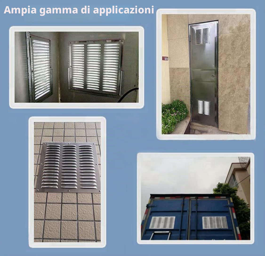 Griglia di ventilazione in alluminio 600 * 600 cm, griglia metallica zincata quadrata, griglia di ventilazione in acciaio inossidabile, griglia di protezione atmosferica per scarico e