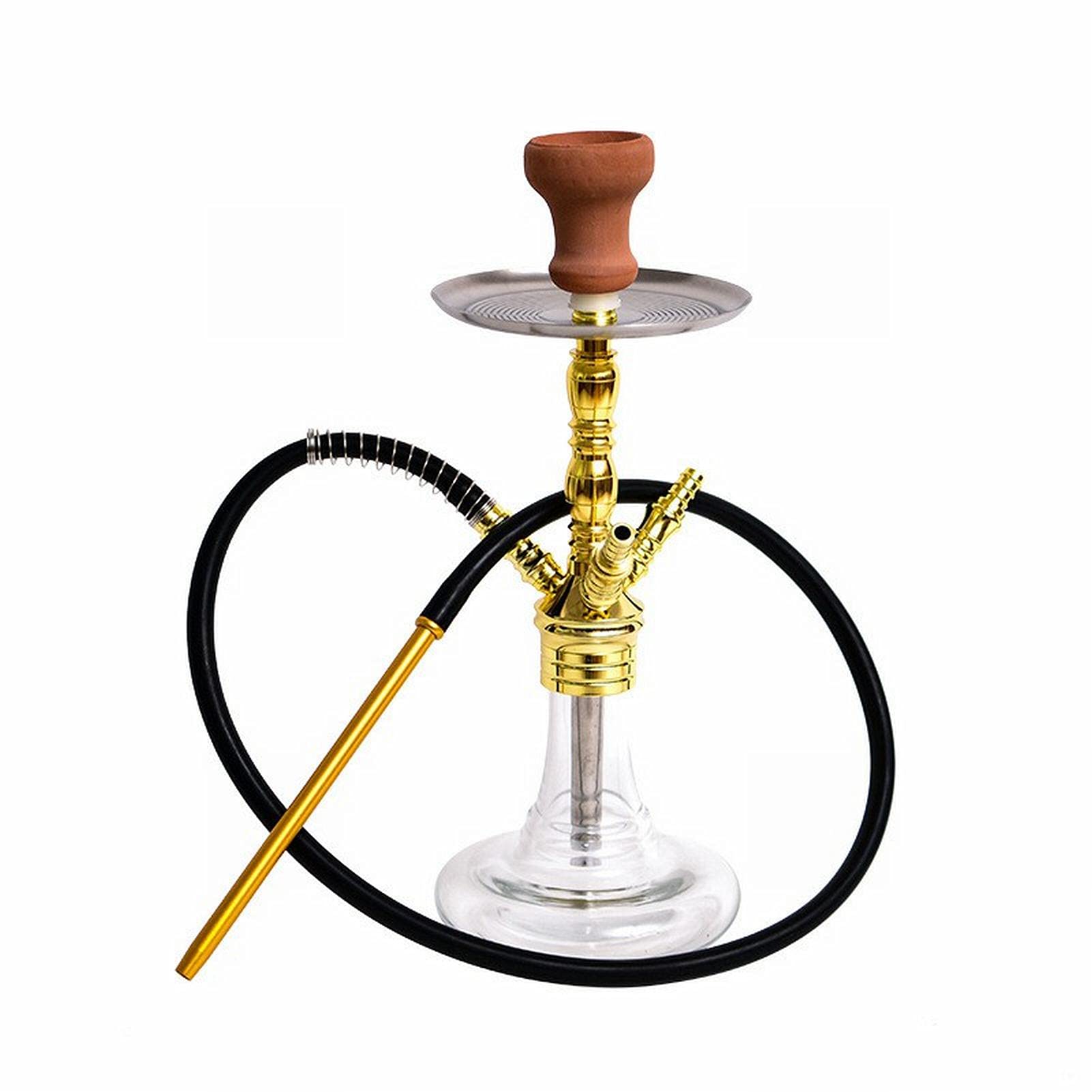 Shisha Set Luxus Shisha Set Golden Alloy Shisha Set Mit 1 Schlauch Und Zubehör Abnehmbarer Mittelschaft Einfach Zu Demontieren