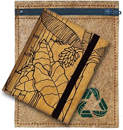 Green Banana Eco-Leather Passport Travel Wallet (Flora Black)