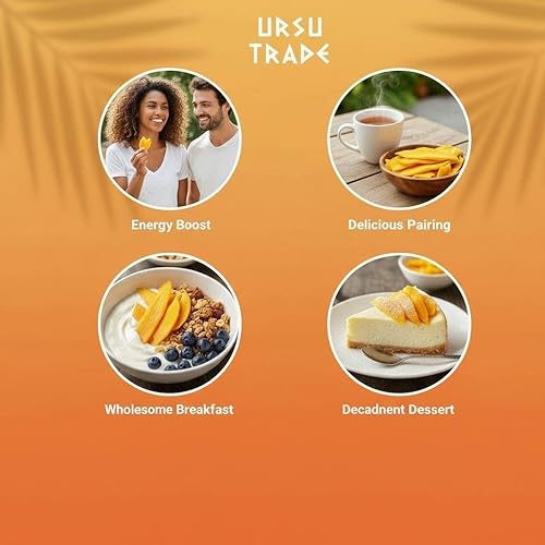 Miniatura 5 de Mango seco natural, sin productos químicos añadidossin dióxido de azufre, calidad premium, sabroso aperitivo. 100% natural - 8 oz (226 g)