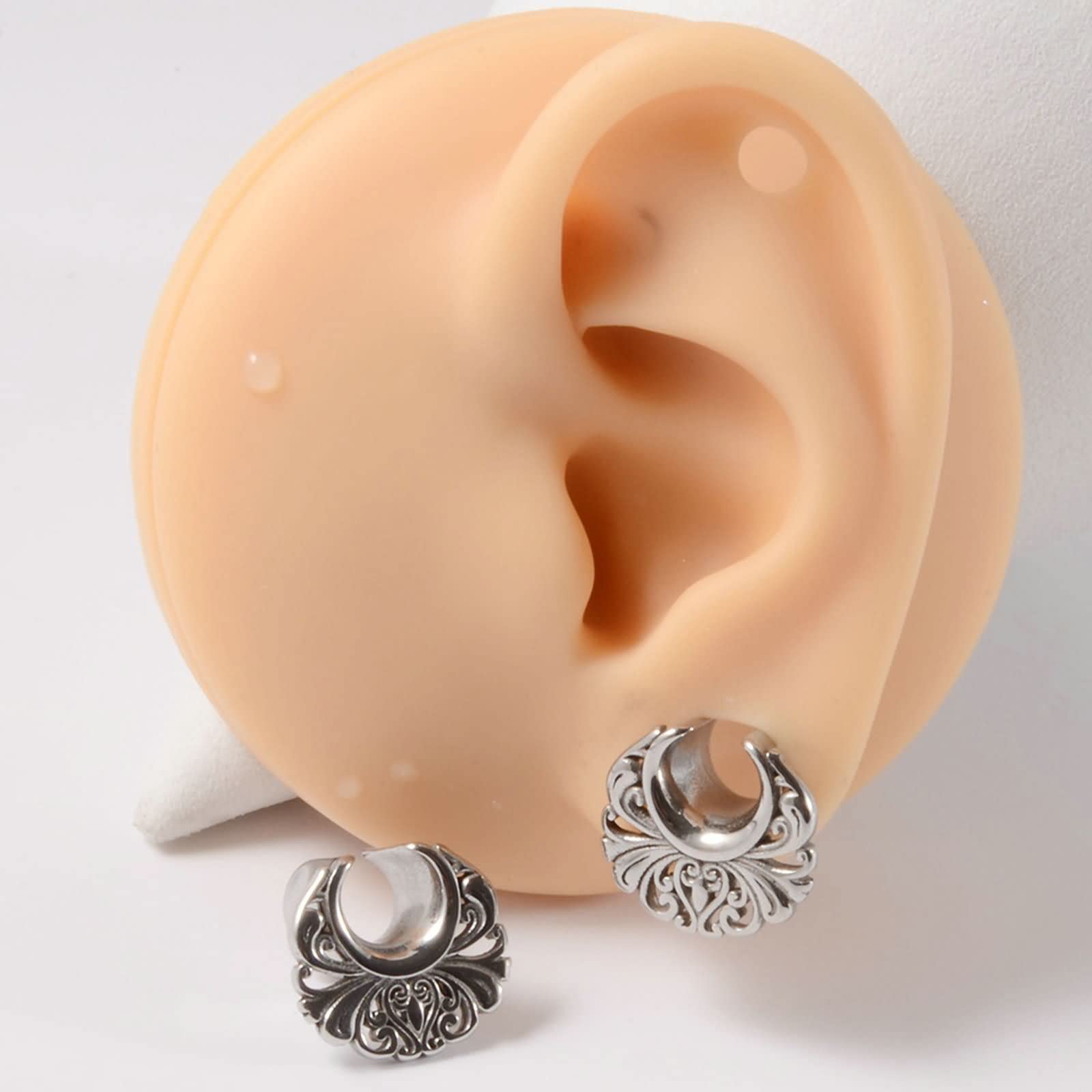 Daesar Ohr Plug Edelstahl, Tunnel 8-16MM Filigran Ohrringe Piercing Ohr Expander Set