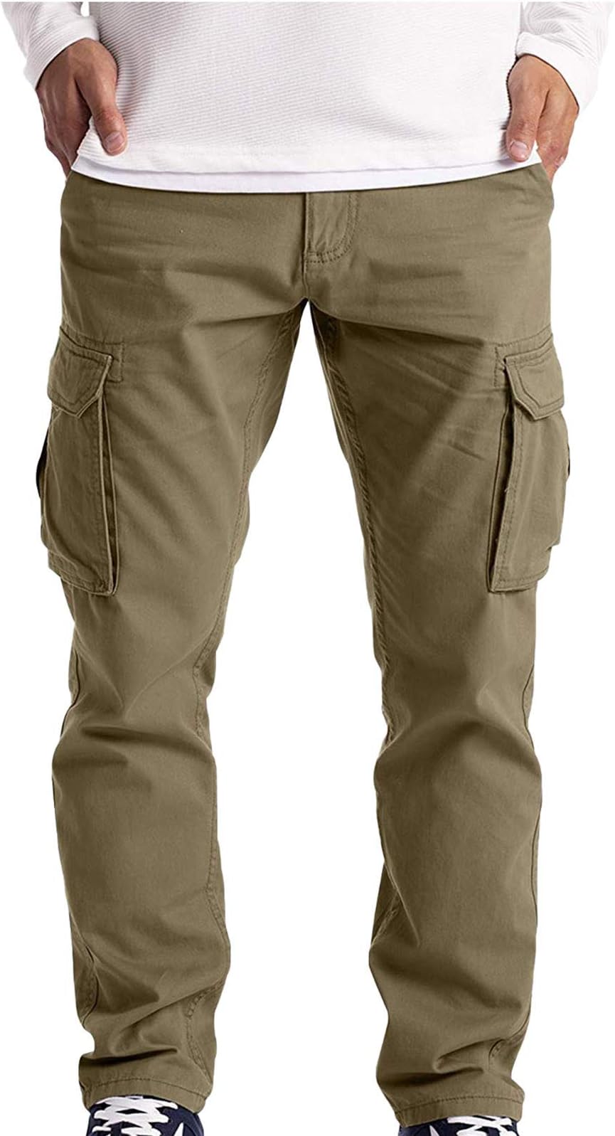 Cargo Pants for Men,Regular Straight Stretch Work Pant Combat Safety Cargo 6 Pocket Full Lenth Pants Trousers