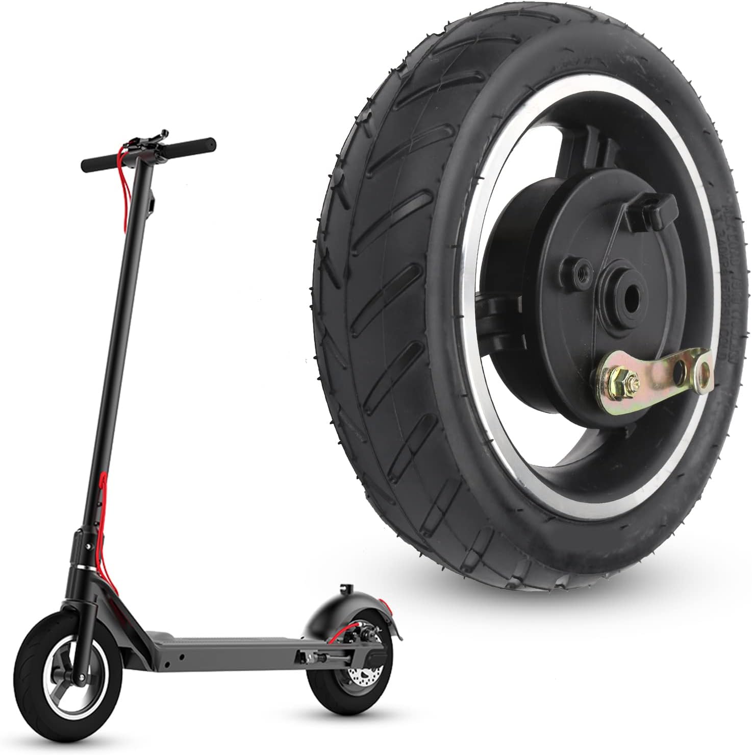 Scooter 8.5 Inch Wheel 8 1/2x2 Inner Tube and Outer Tire with Drum Brake for Electric Scooter Accessories