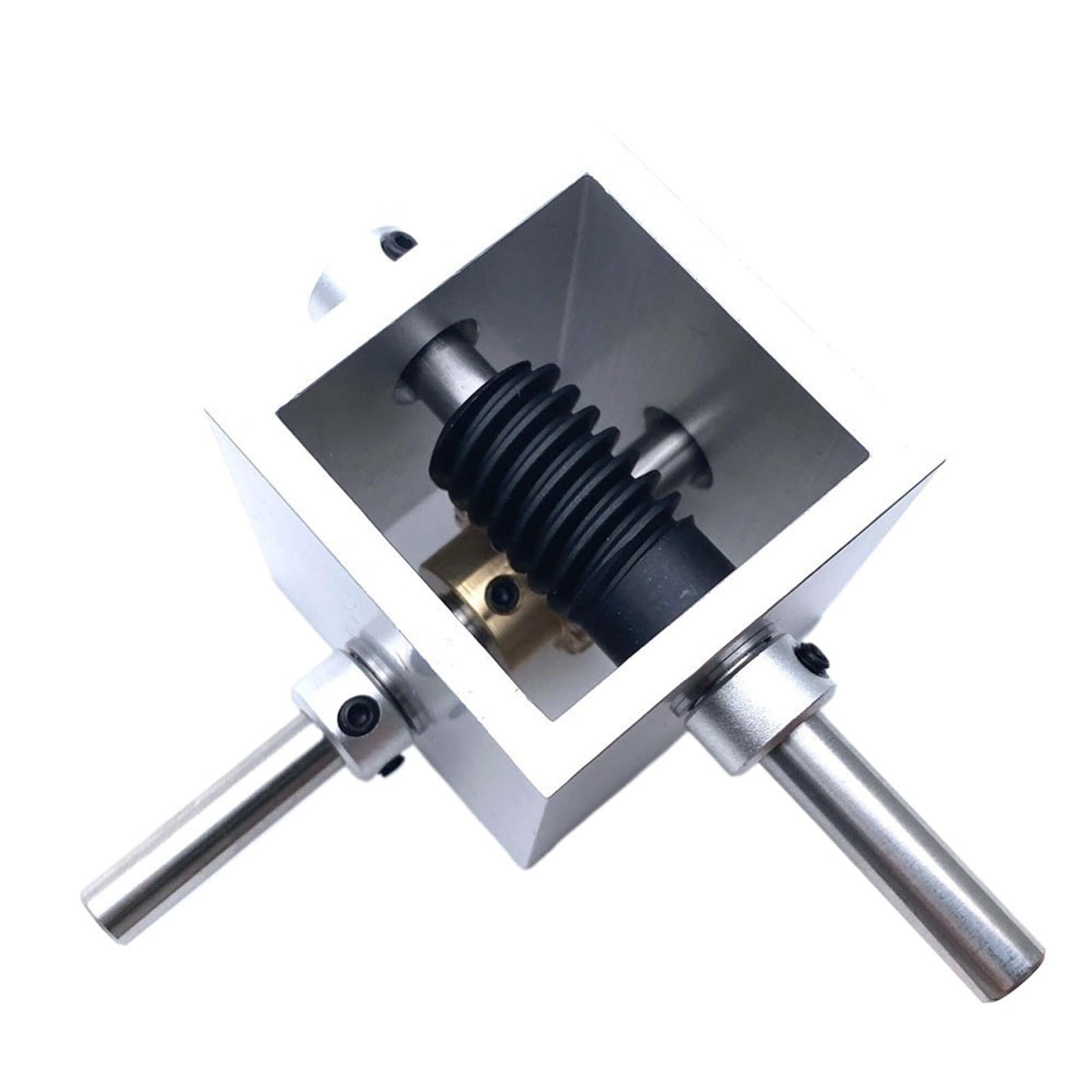 Gearbox 90 Degree Worm Gear Reducer Commutator 1 to 10 Transmission Self Locking Corner Device Steering Gearbox Steering Direction(6mm Shaft)