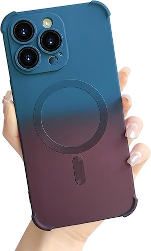 Funda magnética para iPhone 14 Pro Max de 6.7 pulgadas compatible con MagSafe, bonita funda de teléfono con degradado femenino para niñas y mujeres,