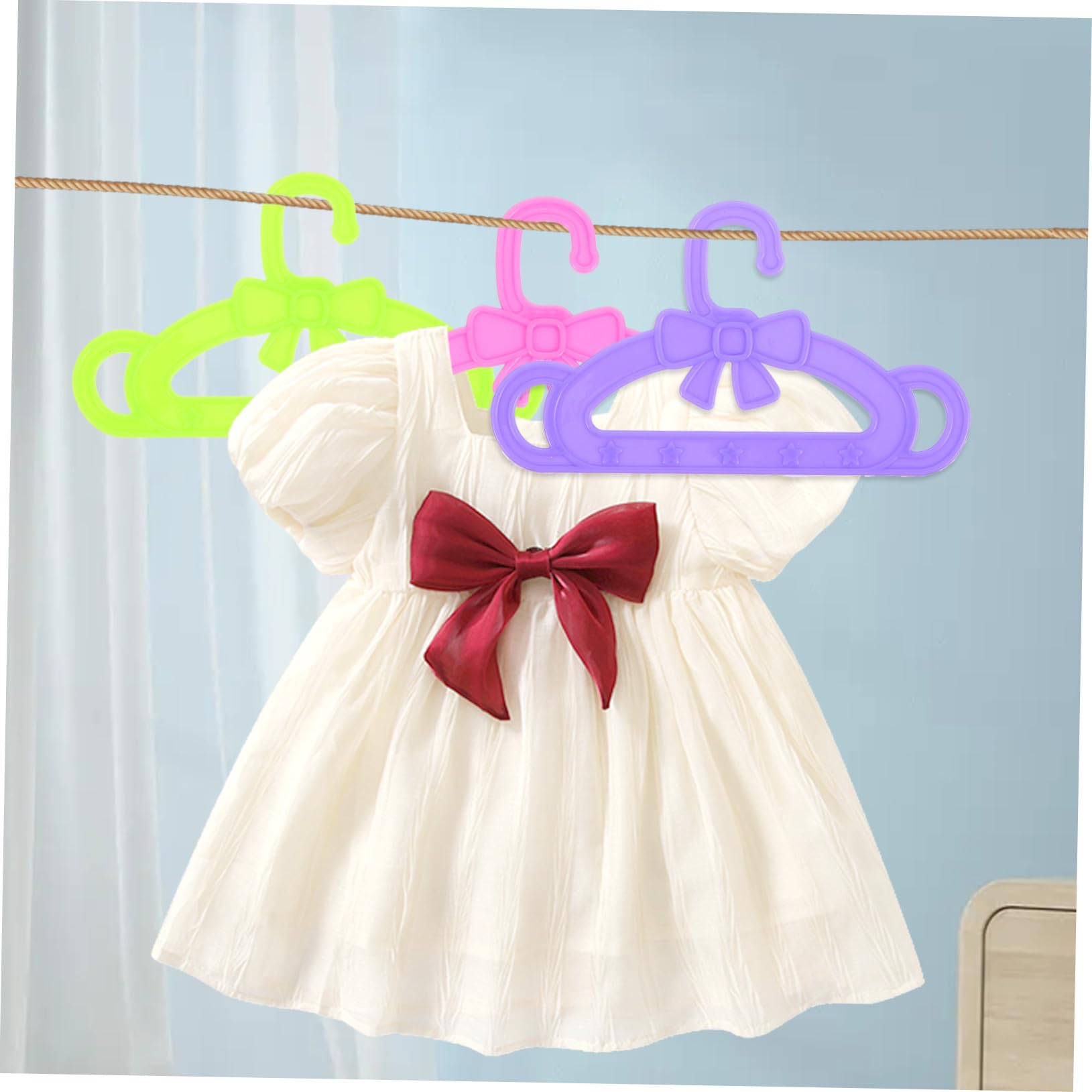 NOLITOY Accesorios para Muñecas para Ropa de Muñecas de Juguete 15 Perchas de Plástico Ideales para Habitación Infantil y Ocasiones Obsequios