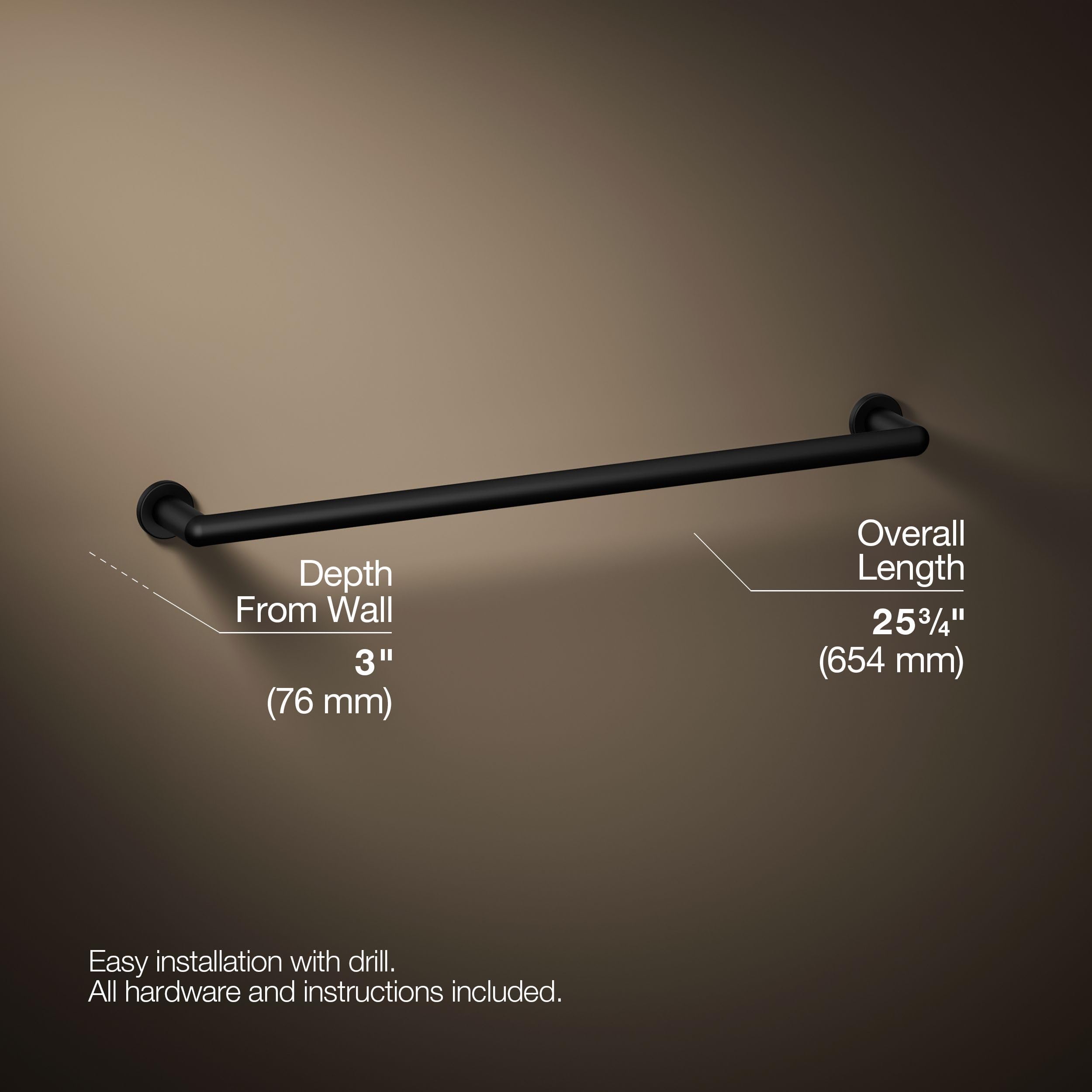 Amazon | KOHLER バスルームタオルホルダー タオルバー クミン