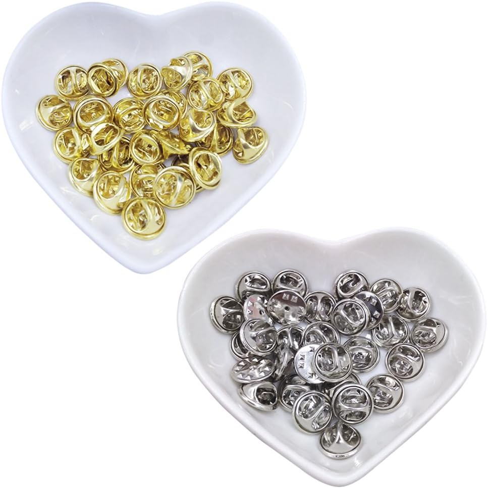 60 Pack Butterfly Clutch with Blank Pins,YuCool Pin Backs Tie Tacks Replacement for Craft&Jewelry Making-(30 Silver and 30 Gold) : Arts, Crafts & Sewing