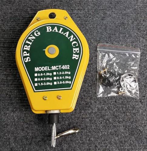 Spring Balancer MCT-602, Industrial Tool Tension Control, Yellow Green, Metal Construction