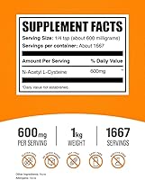 Vista 9 de Pura NAC (N acetilo L cisteína) polvo BulkSupplements, 1
