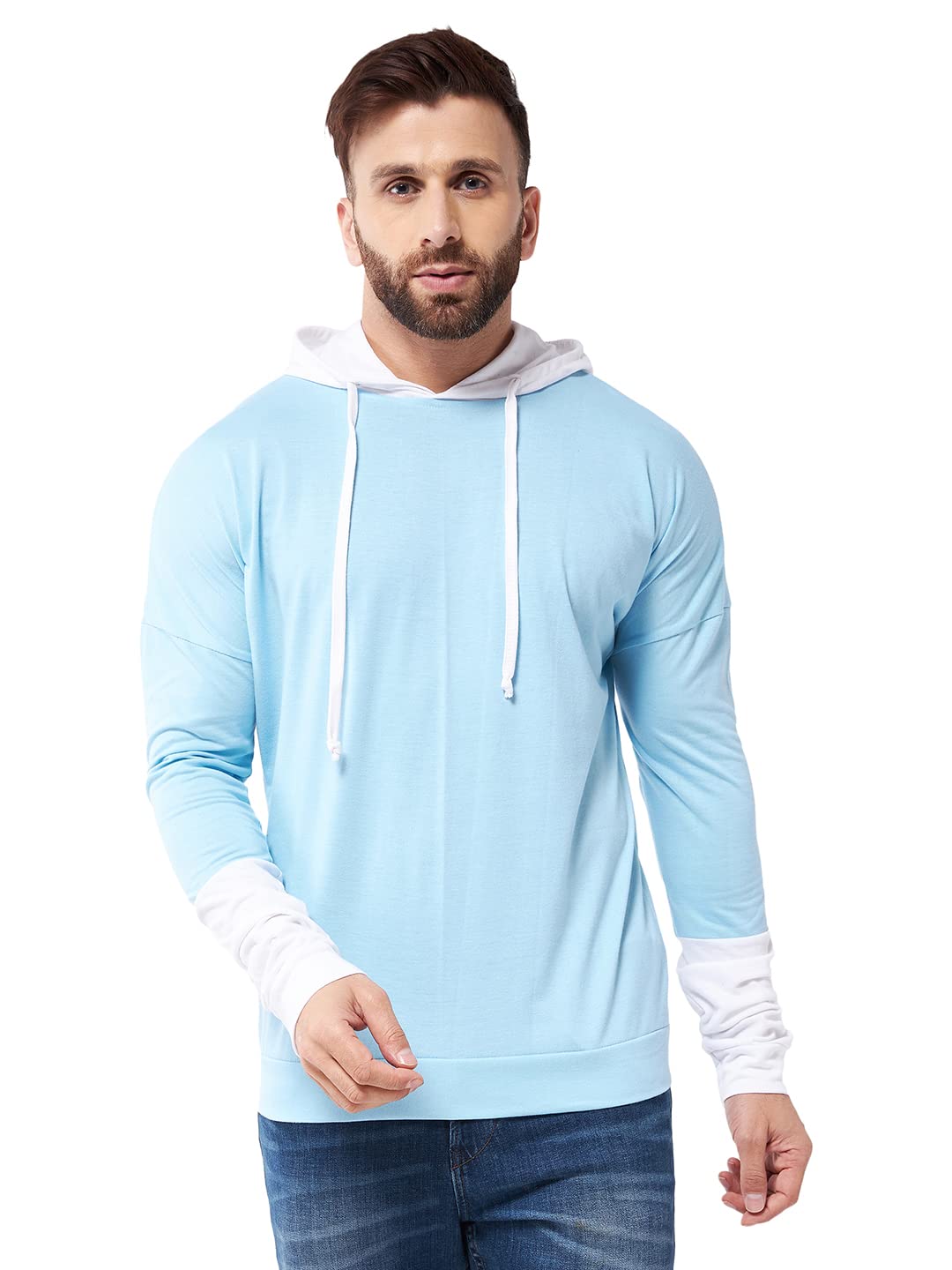 gritstones Men OversizedHooded Block Drop Shoulder Cotton T-Shirt-picture-49