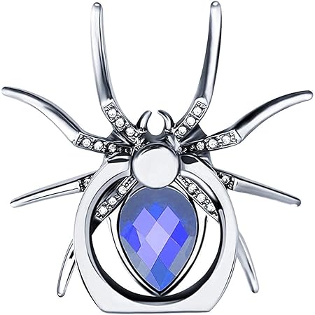 Amazon スマホ リング ホールドリング 薄型 Imanom リングスタンド バンカーリング 蜘蛛模様 落下防止 片手操作 スタンド機能 簡単装着 360度回転 タブレット スマホ Iphone Android各種他対応 ブルー ホールドリング 通販