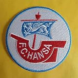 2stk Hansa1 Rostock Aufnäher Patch Football Fussball Soccer Club Iron on bügelbild aufbügler Badge