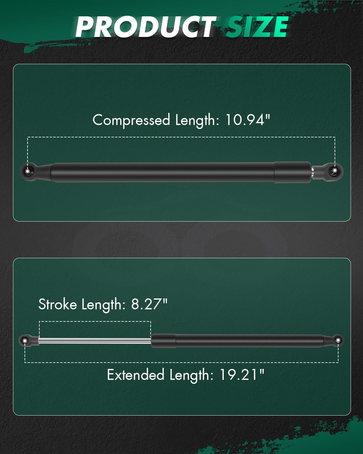 SCITOO PM3260 19.21Inch Lift Supports Fit for Ford for Focus 2012-2017 Rear Left and Right Trunk Shock Struts 2pcs