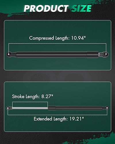 Vista 512 de SCITOO PM1017 - Soportes de elevación de 17.8 pulgadas para Hyundai Santa Fe 2007-2012 trasero izquierdo y derecho Liftgate Shock Struts 2pcs