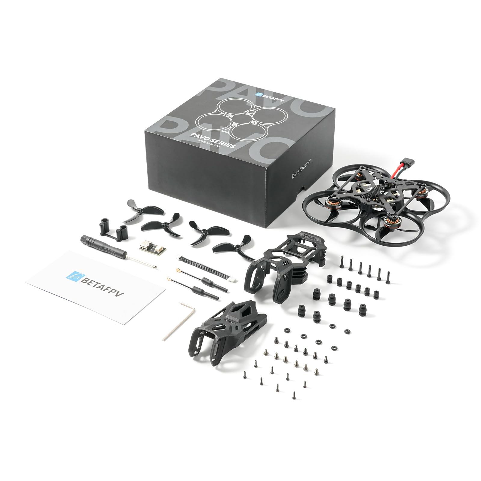 BETAFPV Pavo Pico II 2S Cinewhoop with HD VTX Bracket II for O4/O4 Pro | 6.5min Flight Time, Compatible with F4 2S 20A AIO FC, 1102 14000KV Motor, for Cruising Indoors Outdoors - PNP ELRS
