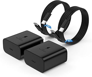 [2 Pack] 45W USB C Super Fast Charger - for Samsung Galaxy S23/S23+/S22/S22+/S22 Ultra/S21 Ultra/S21/S21 Plus/S20 Ultra/S20/S20+/Note 20/10/S10/S9/S8 and More,PPS Charger(6ft Cable Included)