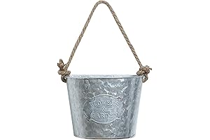 Retreat into Rustic Charm with Hanging Buckets for Craft Supplies