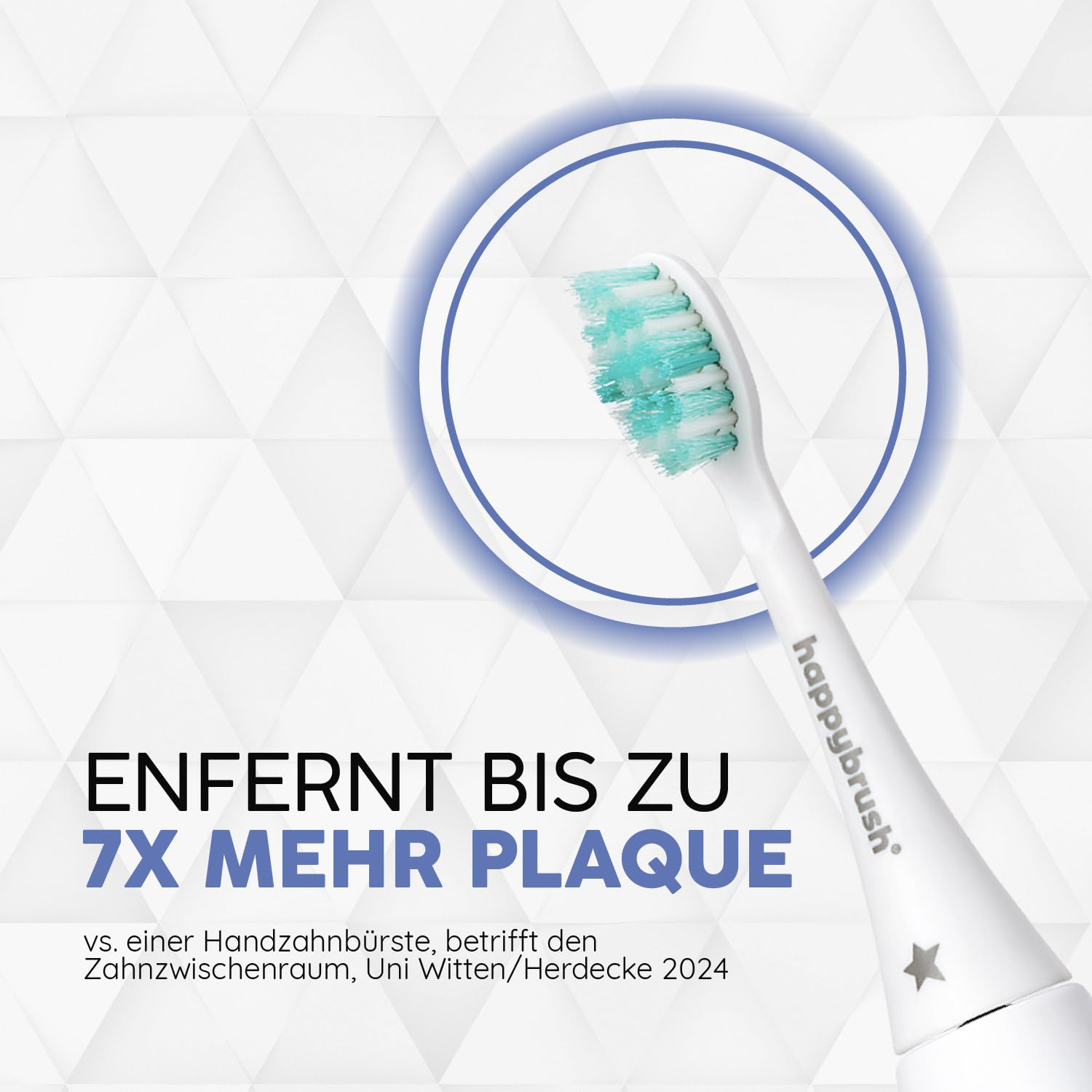 happybrush [Testsieger*] Elektrische Zahnbürste Für Kinder inkl. 3 Aufsteckbürsten, Sanfte Reinigung der Kinderzähne, Paw Patrol & Minions Agnes Design Einhorn (Agnes, 1x Set)