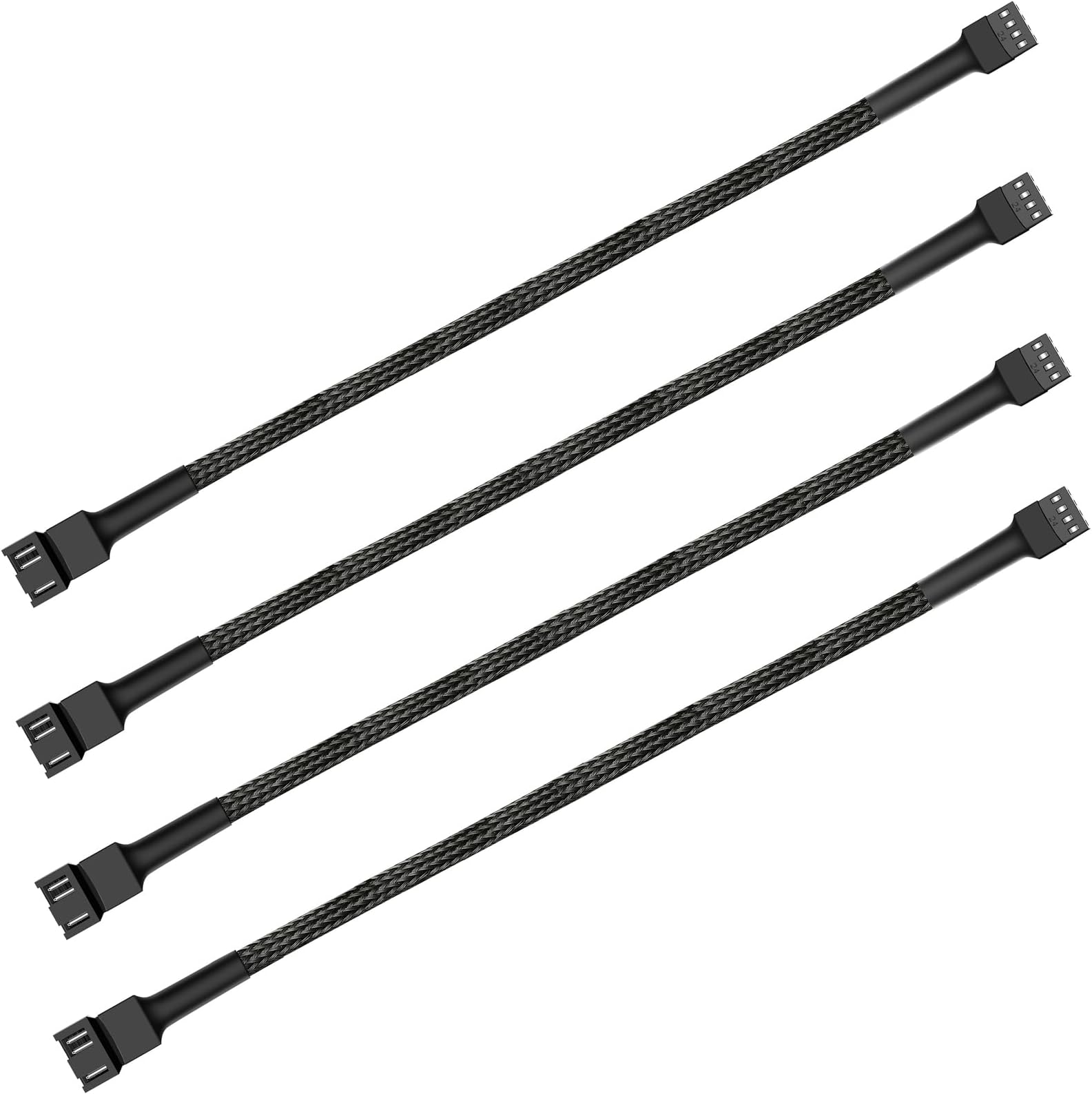 12" PWM Fan Extension Cable, 4-Pin PC Cable (30cm, 4pcs)