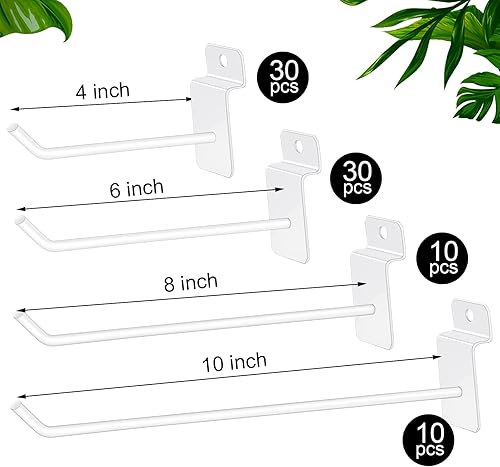 Miniatura 2 de Zhengmy 80 ganchos de pared de listones de 46810 pulgadas, accesorios de pared de listones, accesorios de pared de listones de metal resistentes,