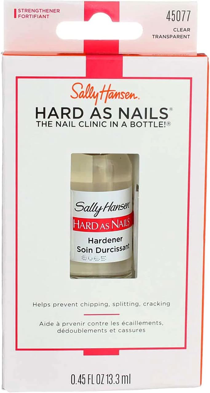 Sally Hansen Hard As Nails Strengthener Clear 0.45 Ounce (13.3ml) (3 Pack)