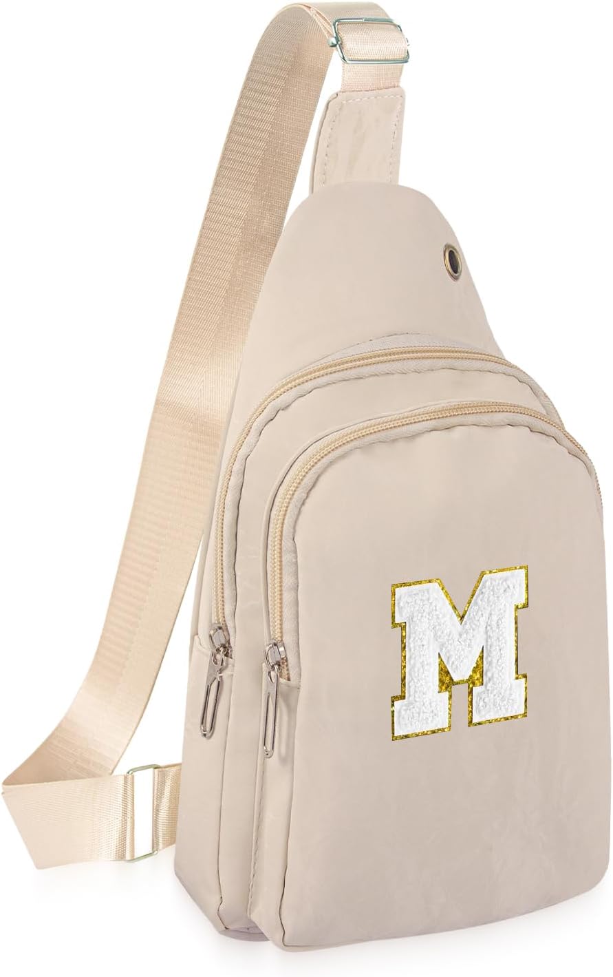 Small Sling Bag Initial Crossbody Bag Fanny Pack Chest Bags for Women Personalized Birthday Gifts