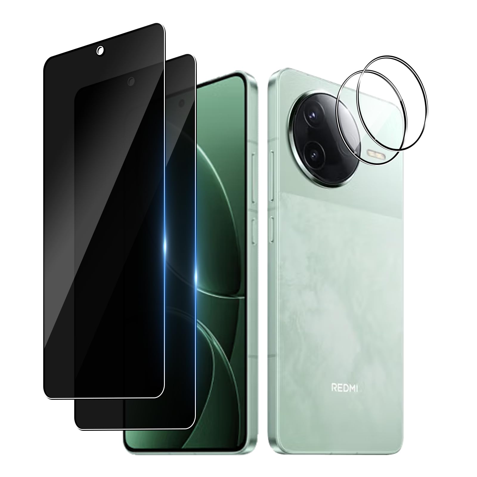 3 Pezzi Vetro Temperato Per Fotocamera Xiaomi POCO F7 Pro 5G, Protezione Lente 9H HD Antigraffio, Anti-impronta