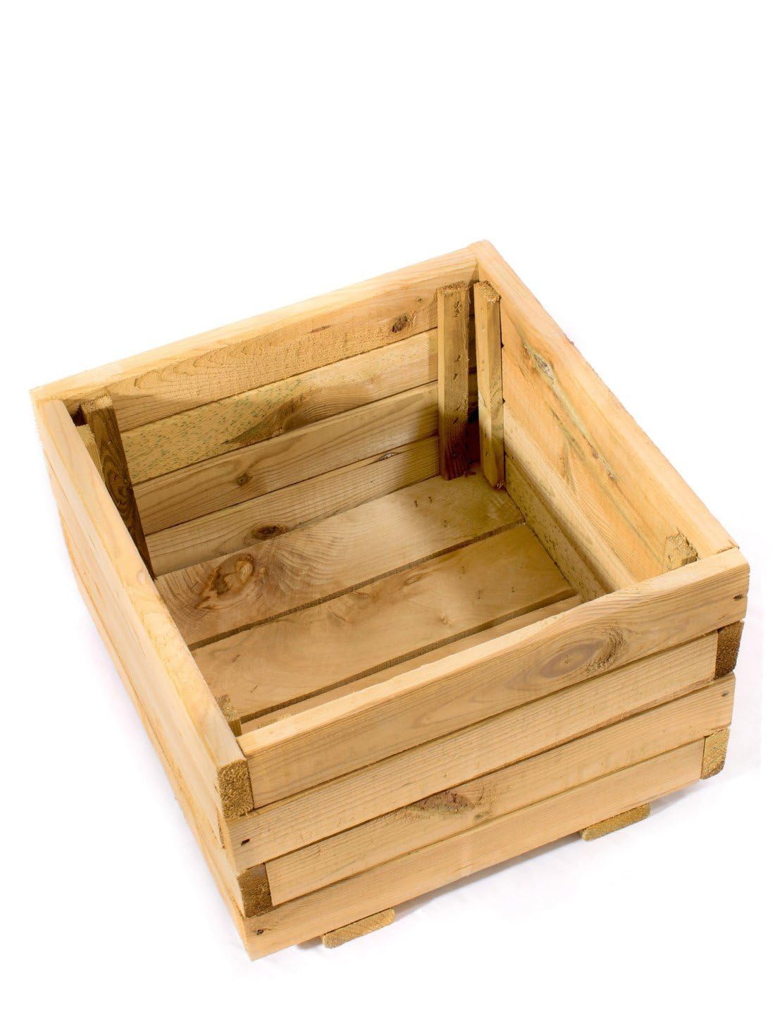 Jardin202 - Jardineras de Madera Maciza de Pino | Maceteros de Madera tratada para Jardín y Terraza | Cuadrado