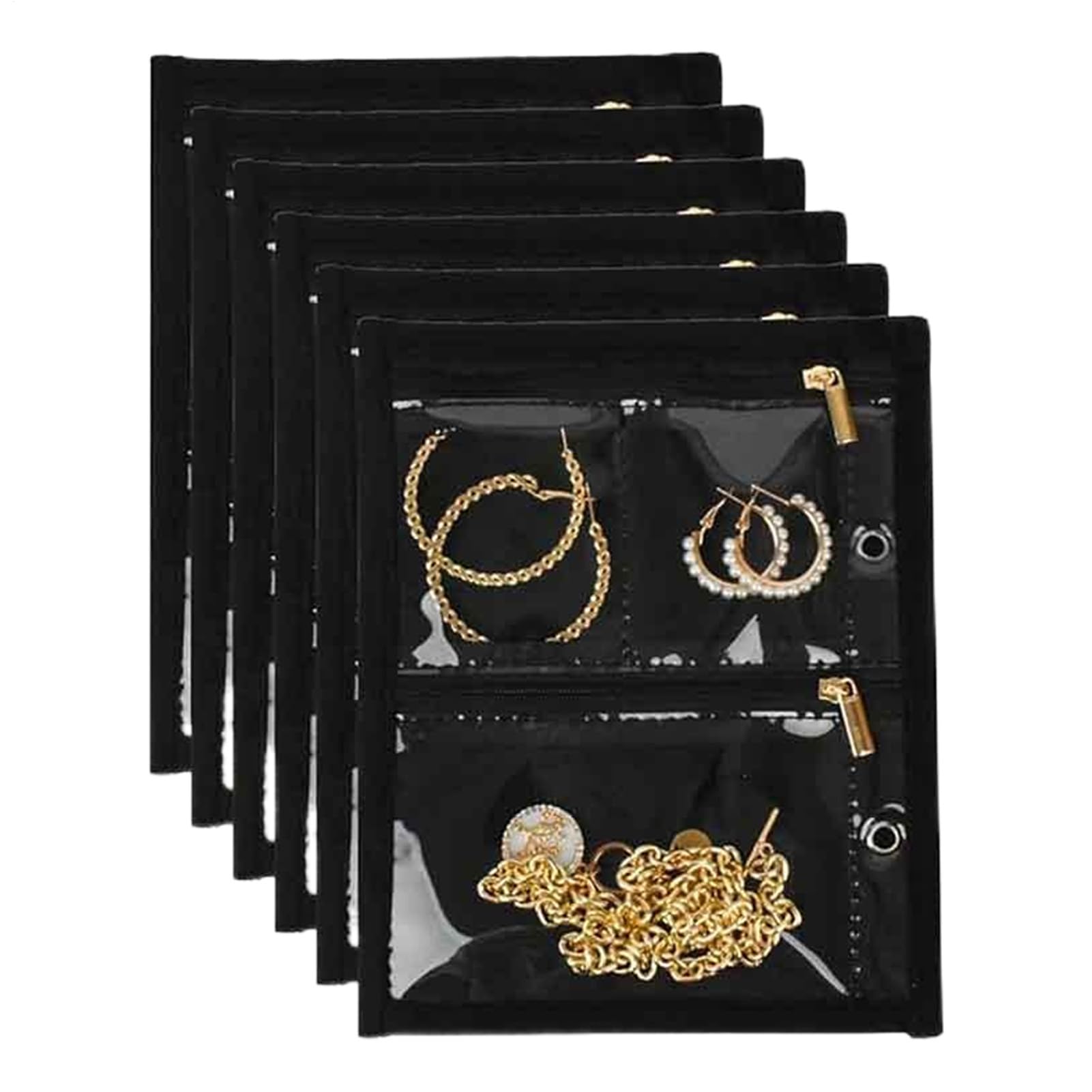 Estuche para joyas de viaje que evita enredar collares con su organizador transparente