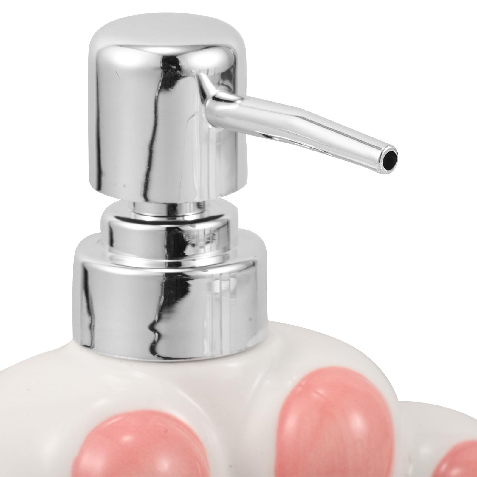 Ipetboom Dispenser di Sapone da Bagno Ricaricabile in Ceramica a Forma di Zampa di Gatto, Bottiglia Erogatrice Compatta Anti-perdite per Sapone Mani e Bagnoschiuma, per Uso Domestico