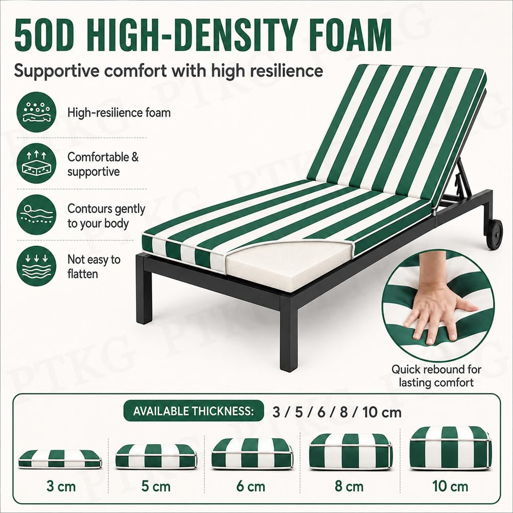 Matelas Chaise Longue Bordure PassepoiléE Matelas Transat Bain de Soleil