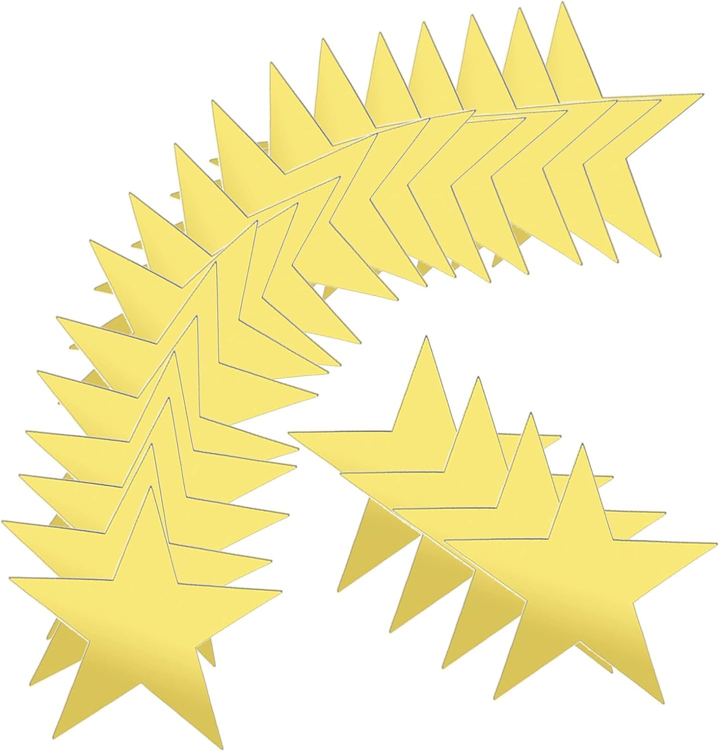 50 pezzi 28 cm Star Cutouts, Basicon, decorazioni a forma di stella di carta, a forma di stella, grande stella dorata, decorazione per tavola nera aula, parete per feste
