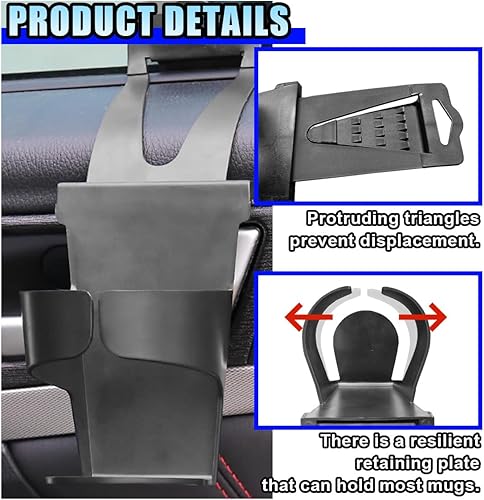 Miniatura 4 de Portavasos colgante para automóvil, organizador multifuncional de botellas de bebidas, contenedor para puerta de vehículo, ventana, reposacabezas y
