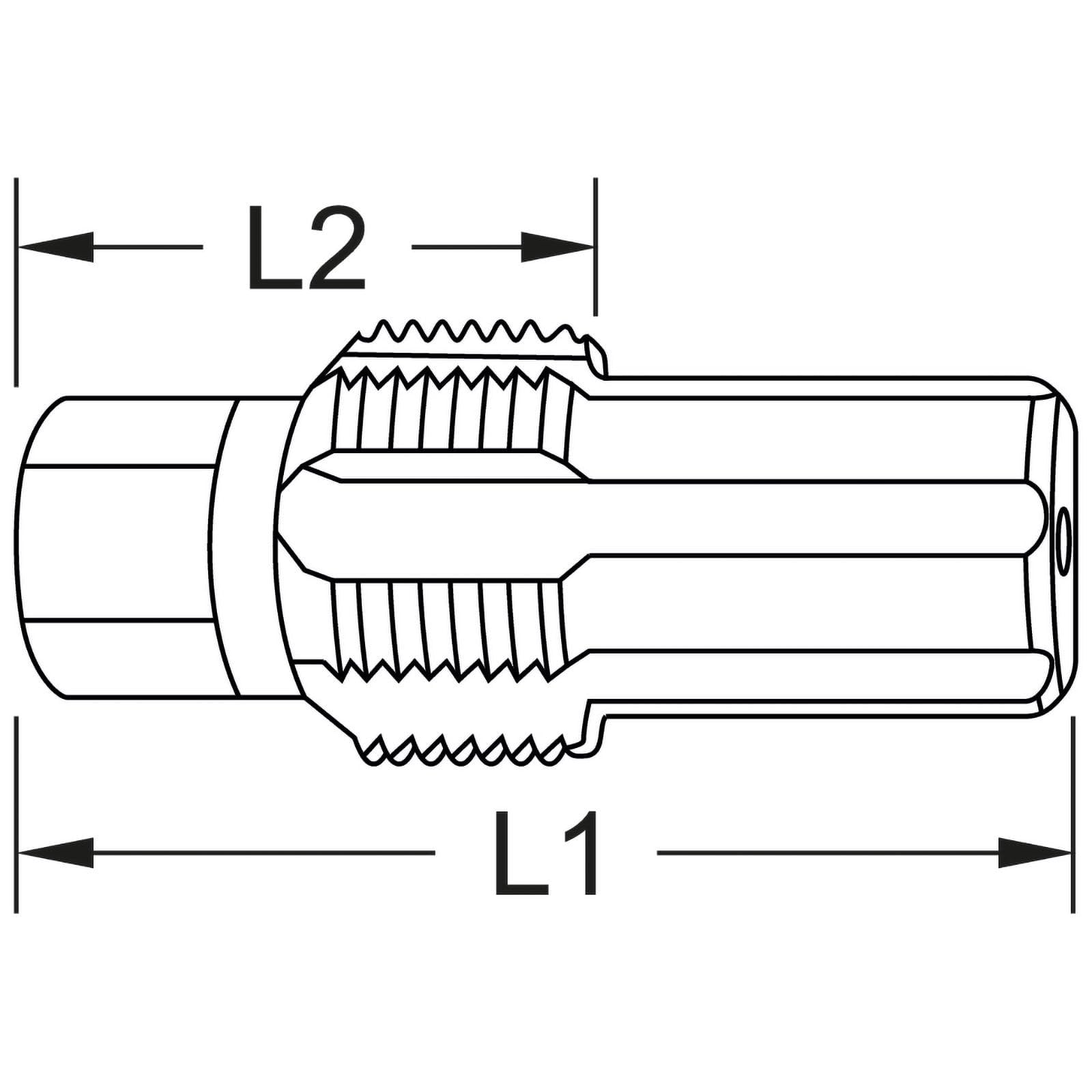 KS Tools 150.2542 Gewindeschneider mit Führungsbolzen für Temperatursensoren, M14x1,5