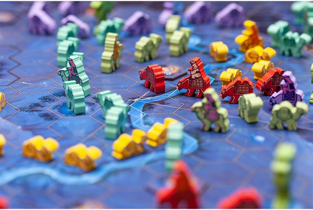 Allplay Through The Desert - Classic Strategy Board Game - Approachable, Elegant, Tactical - One of The Great Strategy Board Games for Adults - Also Great 2 Player Game