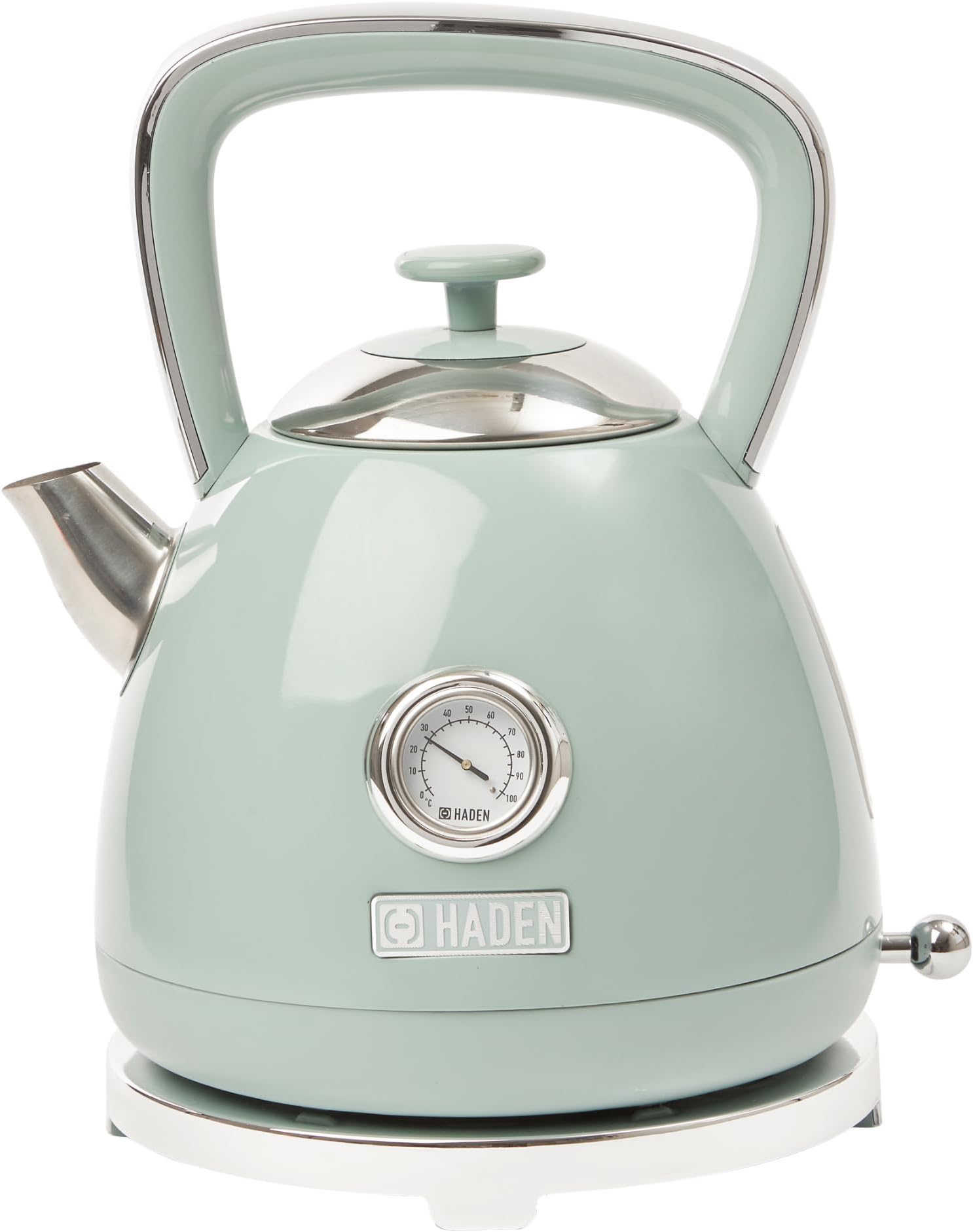 Haden Bristol Green Kettle - 1.7L Rapid Boil Electric Kettle with Concealed Element, Quiet, Cordless Design, BPA Free, Removable Filter - Perfect for Modern Kitchen Tea & Coffee Preparation