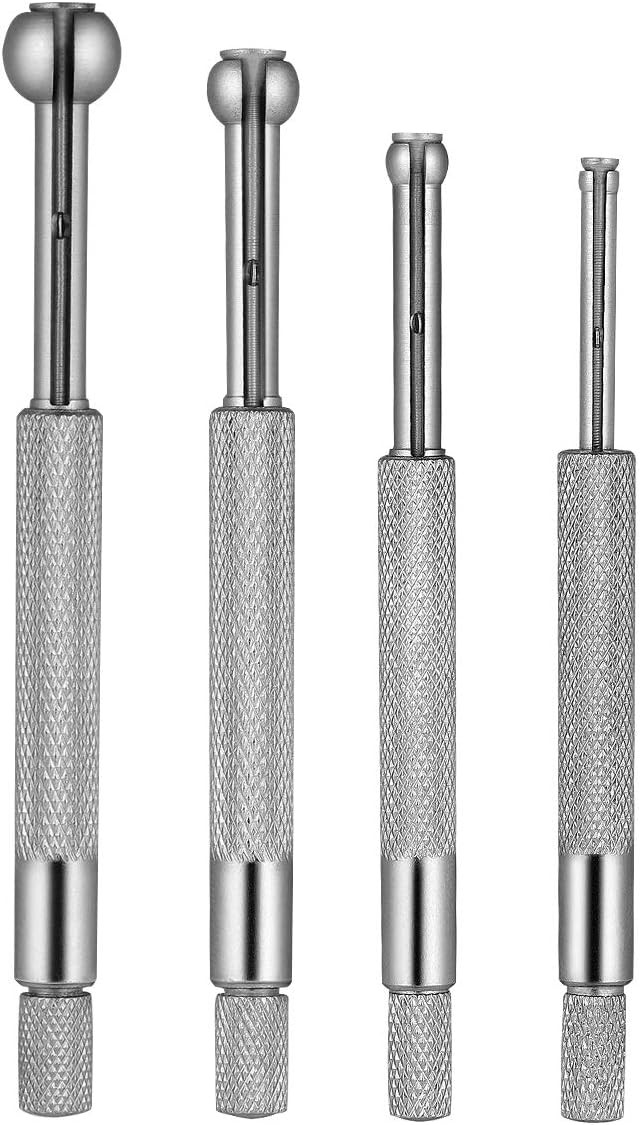 4pcs Small Hole Gauge Set Telescoping Full Round Spherical Shaped Hardened Bore Gauge