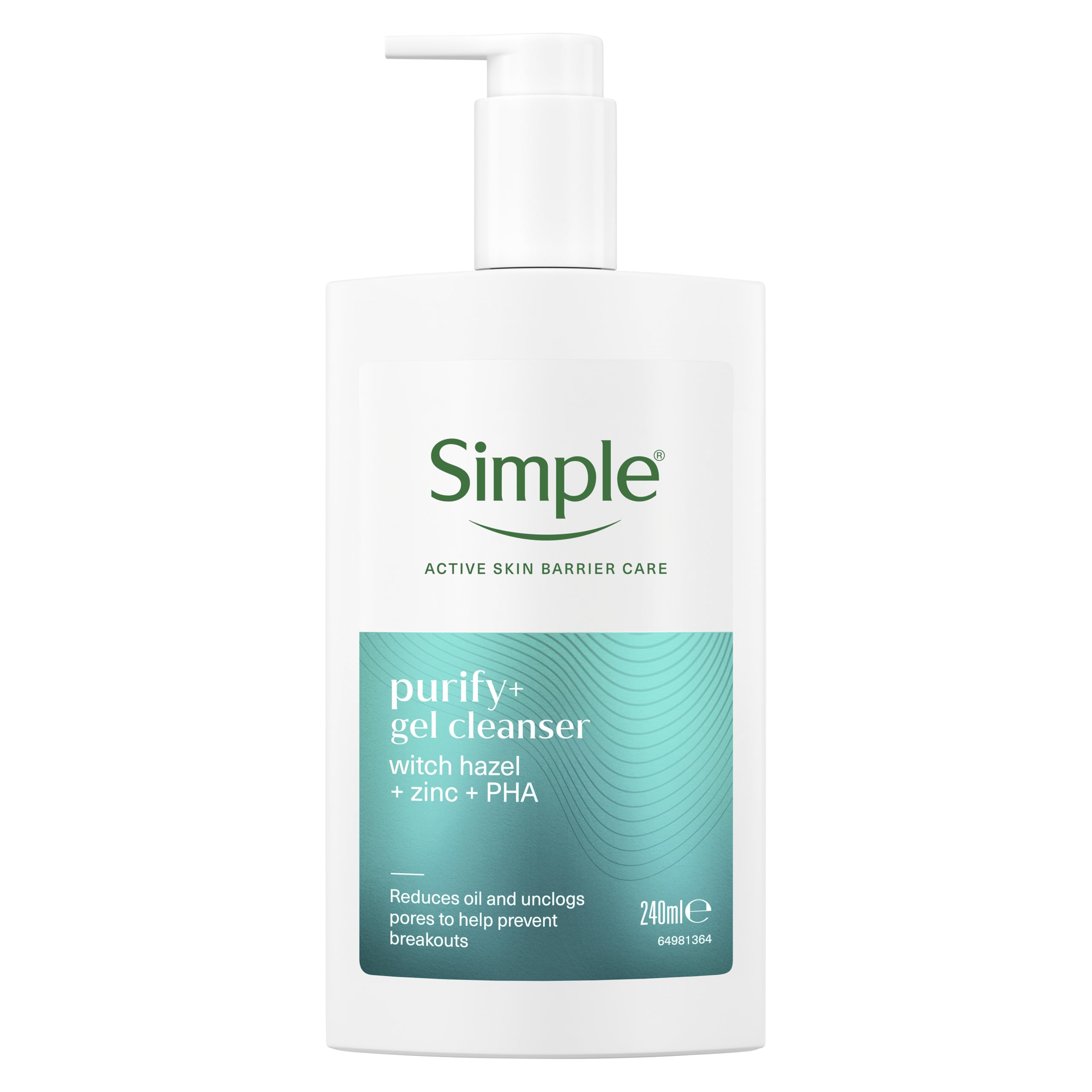 Simple Purify+ Gel Facial Cleanser 3 Pack (240Ml) Hydrating Skin Care Face Wash