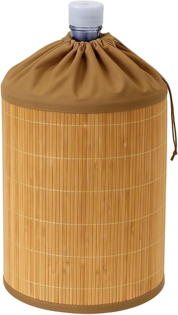 Orret Home Hasır Bambu Damacana Kılıfı – 53x42 cm El Örgüsü Hasır Damacana Örtüsü, Estetik Su Damacanası Kaplama, Dekoratif Ev ve Mutfak Aksesuarı 19 L Damacana Uyumlu
