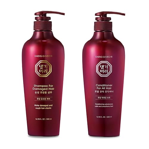 Daeng Gi Meo Ri - Set de champú y acondicionador para cabello dañado, añade nutrición y brillo para un cabello sano y energético, reduce la caspa,