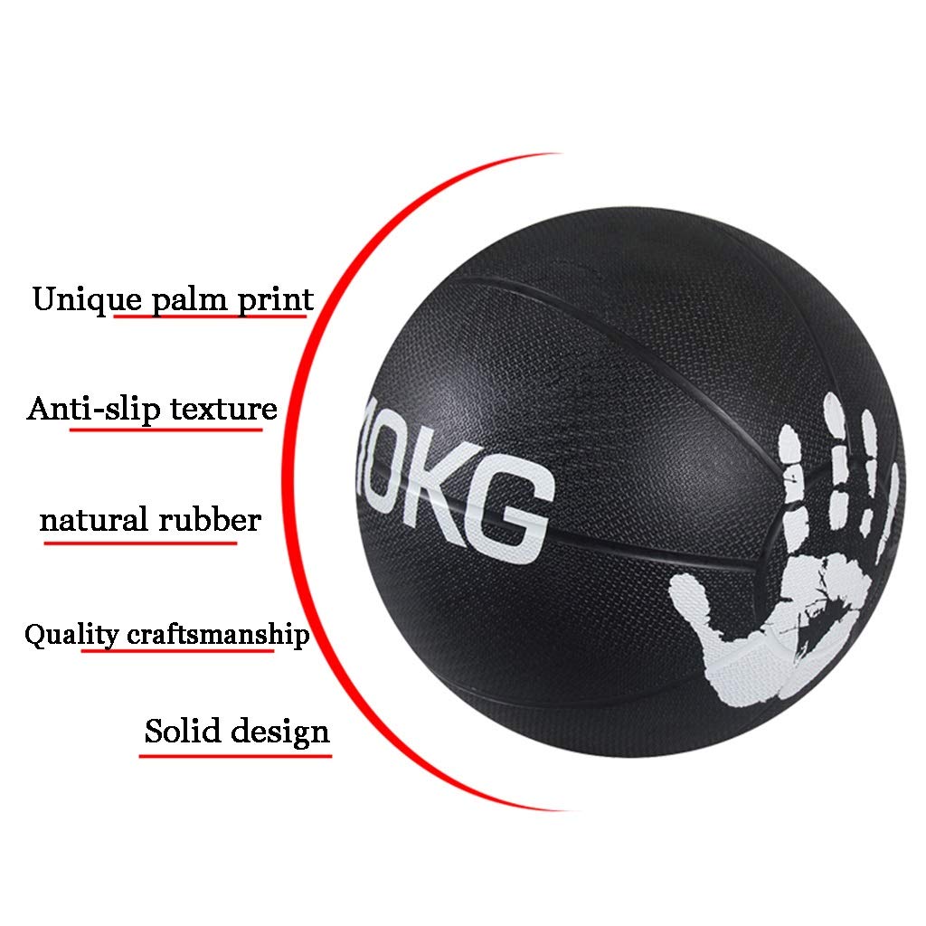 Balones medicinales Hua Balón Medicinal De Fitness, Ejercicio Aeróbico, Bolas De Goma Elásticas Sólidas, Balón De Entrenamiento De Fuerza Multifuncional, Antideslizante Y De Caída, 6 Kg / 13,2 LB