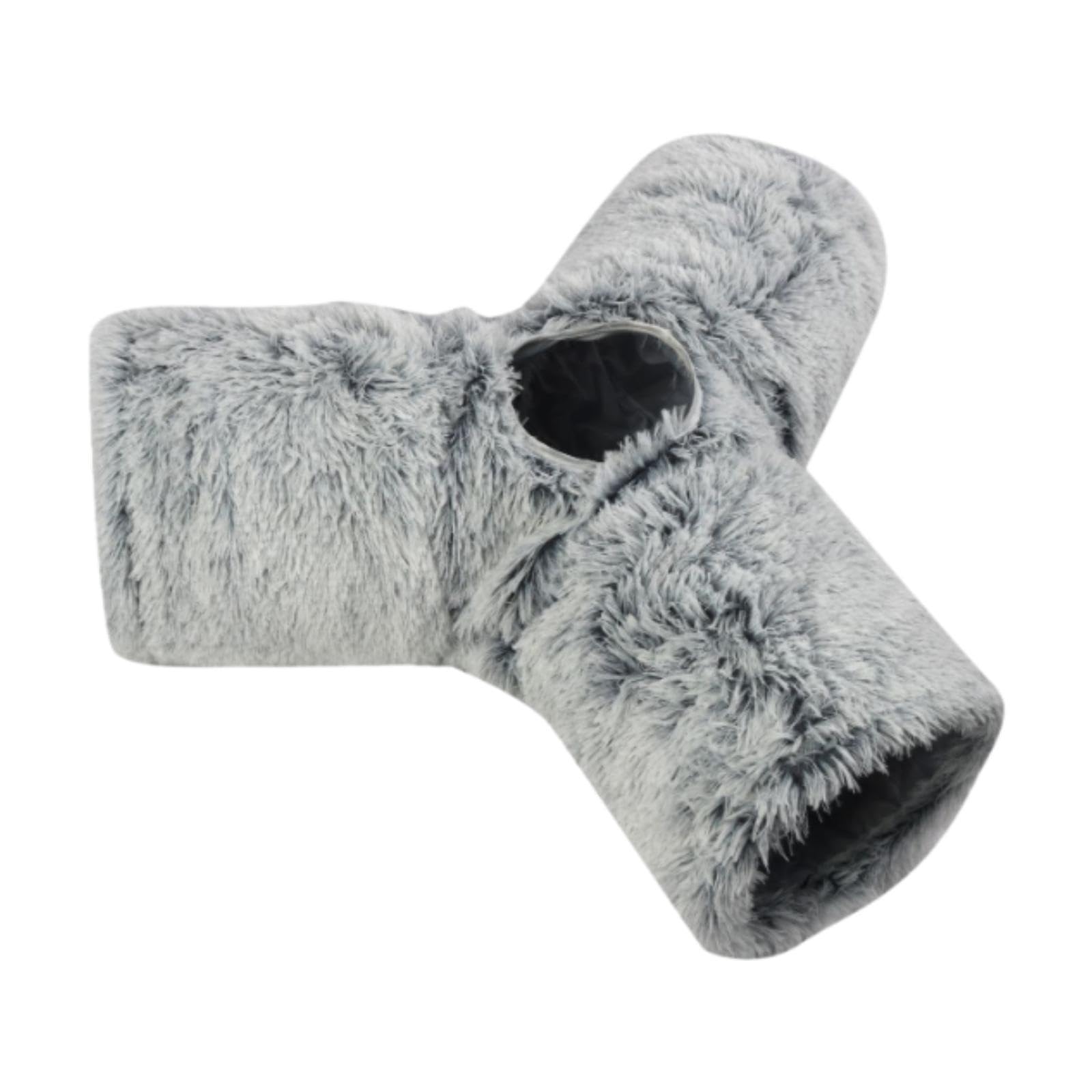 de Peluche para Gatos, Juguete para Mascotas, Práctico Y Portátil, 3 Vías, Túneles para Gatitos de Interior para Sala de Estar, Dormitorio, Casa, Gris