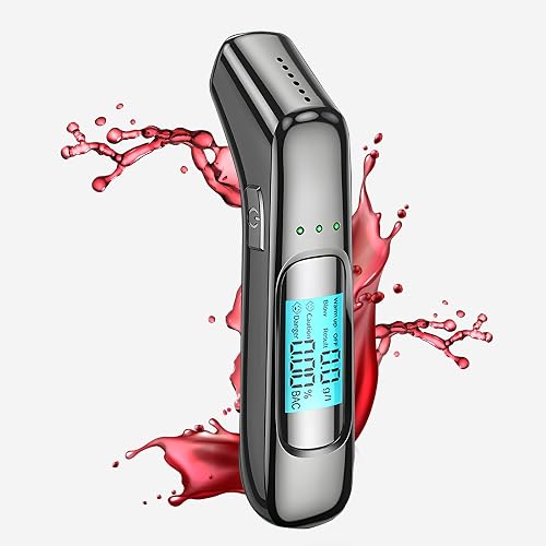 Earnmore Etilometro Portatile Certificato,Alcol Test con LED ad Alta Definizione