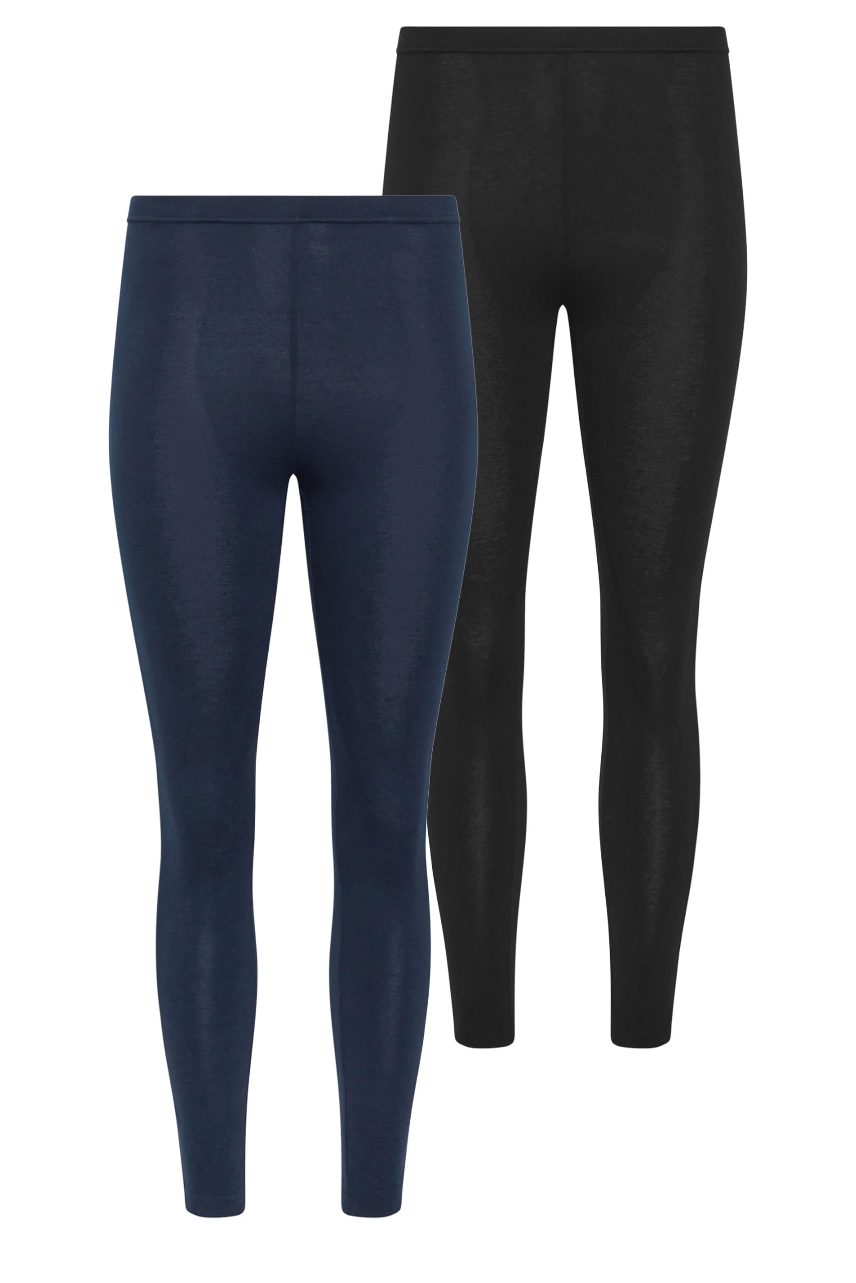 PixieGirl Petite 2 Pack Navy Blue & Black Cotton Leggings Petite