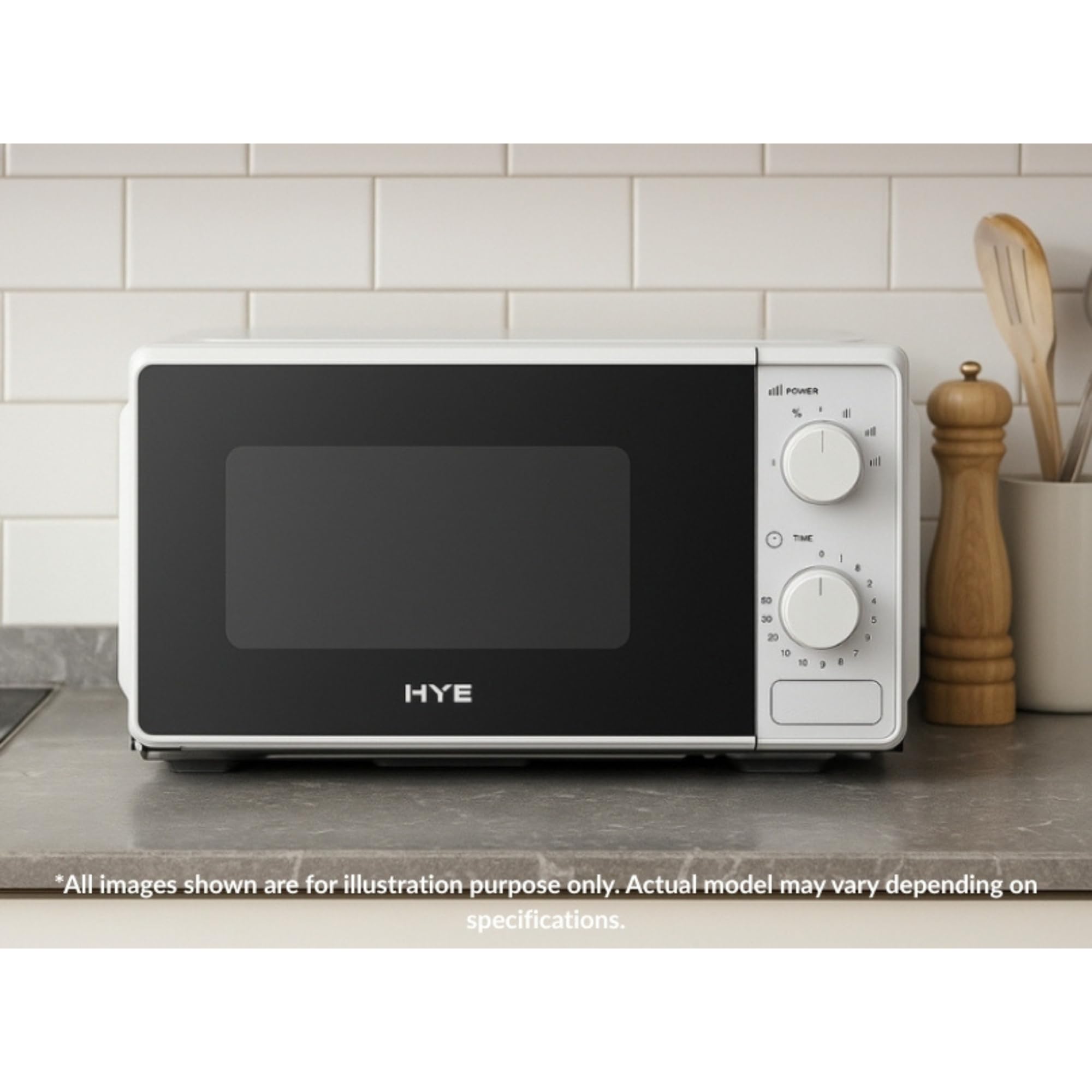 HYE Microwave - 20L 700W White Microwave Oven, Compact & Freestanding Design, Manual Controls, Preset Cooking Functions, Various Power Levels - SA01MM207W13 — view 9