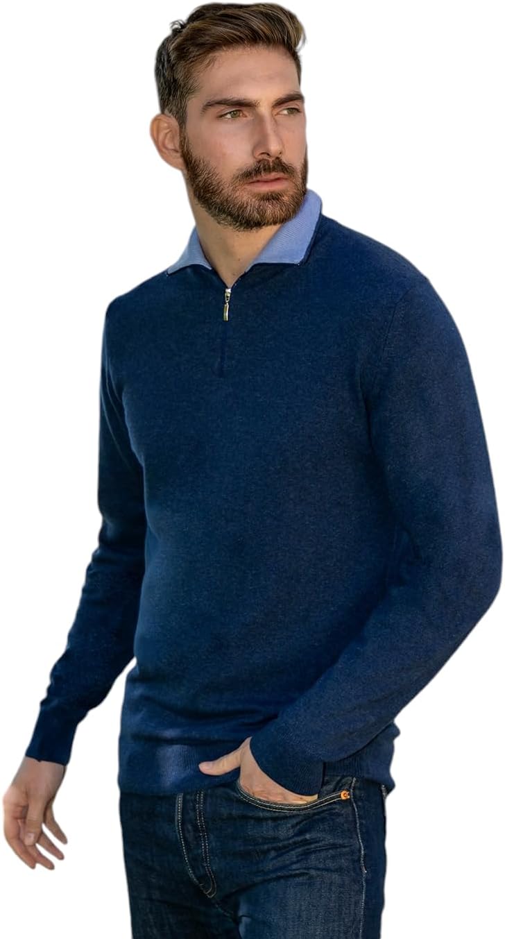 Marenza Coltrui voor heren van kasjmier-zijde, gemaakt in Italië, Jeans, XXL Marenza Coltrui voor heren van kasjmier-zijde, gemaakt in Italië, Jeans, XXL
